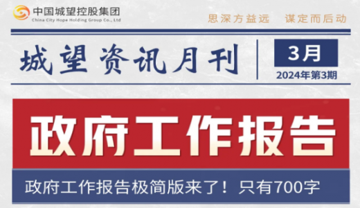 城望資訊3月刊丨政府工作報告；進(jìn)一步推動(dòng)一攬子化債方案落地；超長(cháng)期特別國債將投向這些重點(diǎn)領(lǐng)域